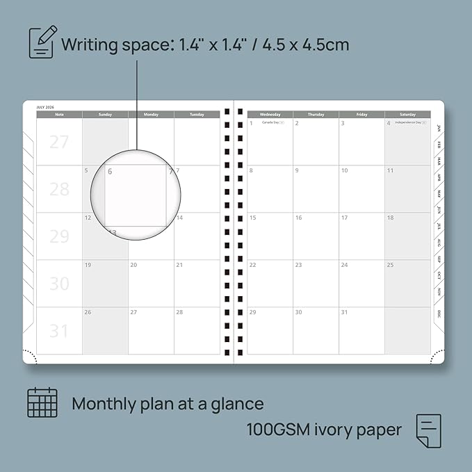 POPRUN 2026 Planner (Large Size 10'' x 8'' Wire-Bound Hard Cover) Daily Weekly and Monthly Calendar - Agenda 2026 (Jan.2026-Dec.2026) with Hourly Schedule, Monthly Tabs - Black