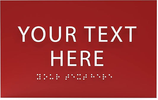 6" X4" Personalized Custom Sign- Tactile Graphics Grade 2 Braille Text | ADA Compliant Wall Mount Plastic Signs For Schools, Offices, Businesses, Apartments & Restaurants