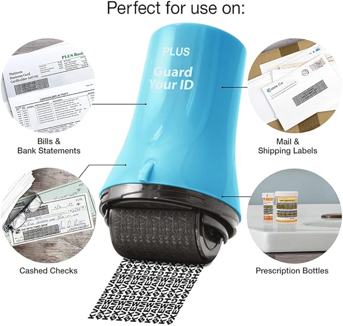 Guard Your ID Wide Advanced Roller 2.0 Identity Theft Prevention Security Stamp Turquoise