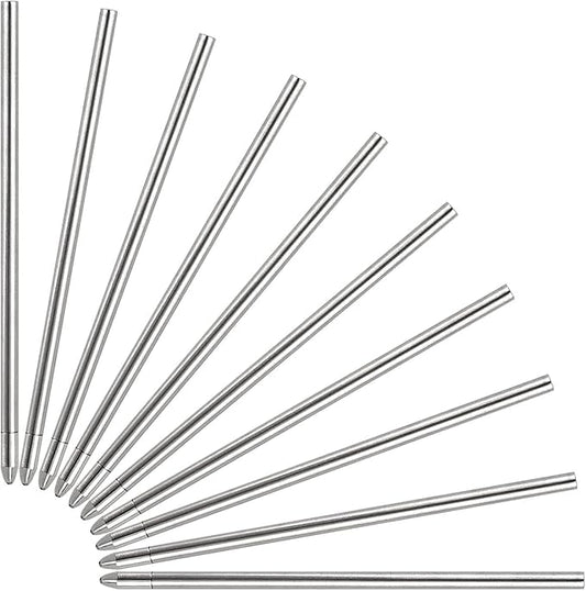 4 in 1 Multi Function Refillable and Retractable Multi Color Pen Refill,Black Red Blue Ballpoint Pen Refill, Multicolor Pen Gift for Journaling (10 Red)