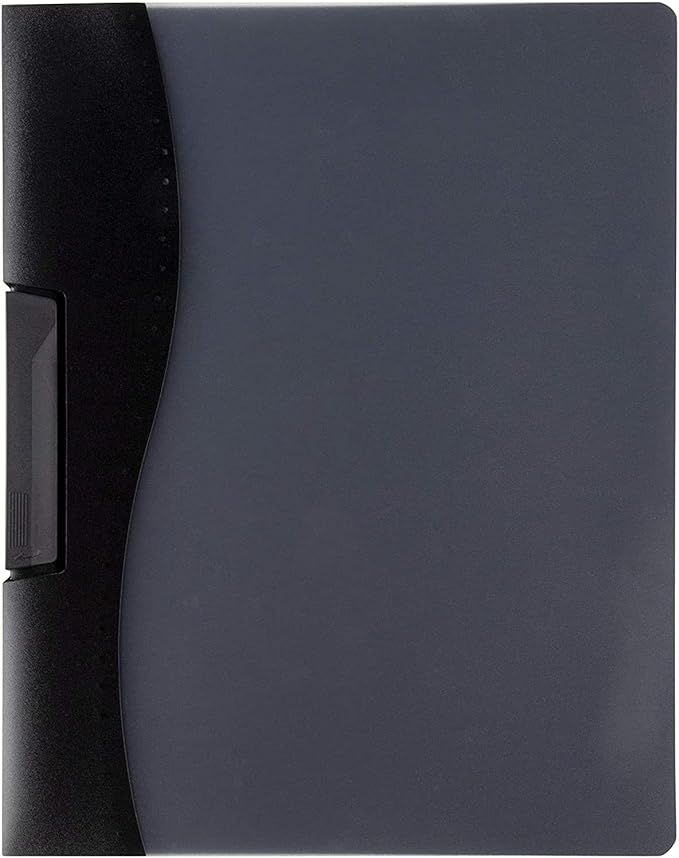 Juvale Resume Portfolio Folder - 10 Pack, Black, 9 x 11 in - Clear Report Covers with Sliding Bar & Swing Clip - Presentation Folders & Document Binder