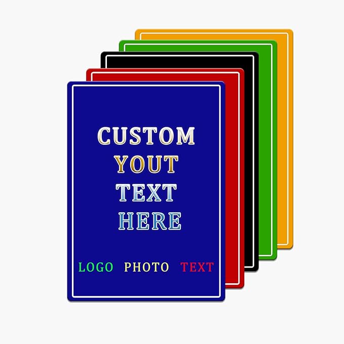 Custom Sign, Personalized Metal Signs with Your Text, Photo, Customized Signs for Office Business Workplace Home Bar Indoor, Outdoor
