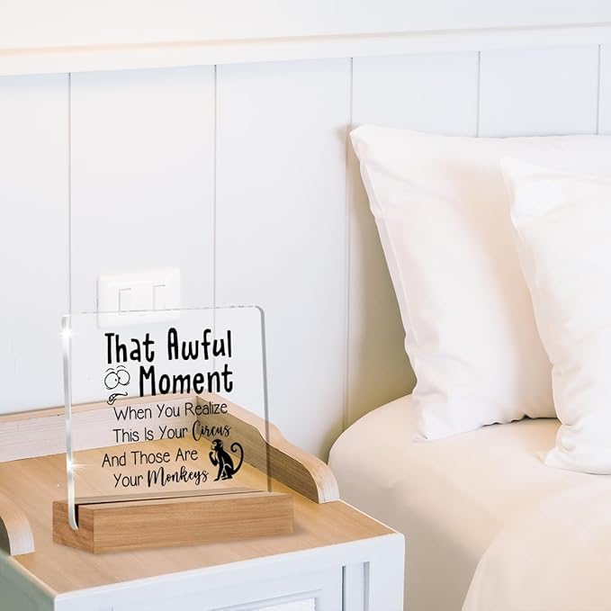 Boss Day Gifts, Funny Boss Gift for Women Men, Appreciation Gifts for Bosses Managers, This is Your Circus Office Decorative Signs Plaque for Desk