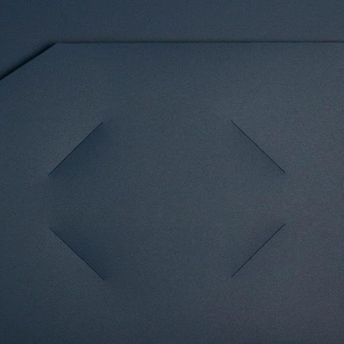 JAM PAPER Heavy Duty Plastic 2 Pocket Extra Tough School Folders - Navy Blue - Bulk 48/Pack