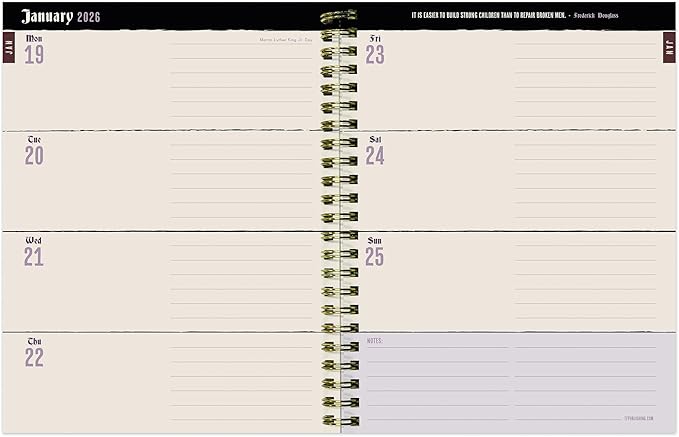 TF Publishing 2026 Skulls & Spells Medium Weekly Monthly Planner with 12-Month Calendar Grid, Goals and Task Trackers - Weekly Schedule Planner with Notes Section and Stickers - 6.5in x 8in