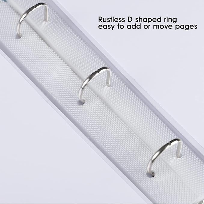 8.5x11 Inch Large 3 Ring DIY Scrapbook Photo Album with 30 Plastic Sleeves 60 Pages Blank Scrapbooks, 8.5 x 11 Scrap Book Albums for Baby Travel Wedding Graduation kids (Light Purple)