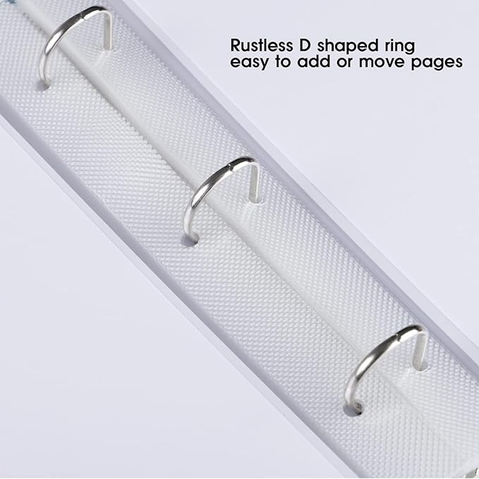 8.5x11 Inch Large 3 Ring DIY Scrapbook Photo Album with 30 Plastic Sleeves 60 Pages Blank Scrapbooks, 8.5 x 11 Scrap Book Albums for Baby Travel Wedding Graduation kids (Light Gray)