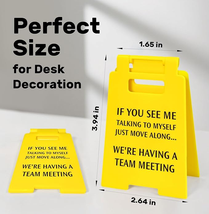 Funny Office Desk Decor Sign for Coworker, Funny Office Accessories for Work, Cubicle Decor Birthday Gifts for Boss Coworkers Men Women Boss Lady Manager Teammates Employees, Cubicle Decorations