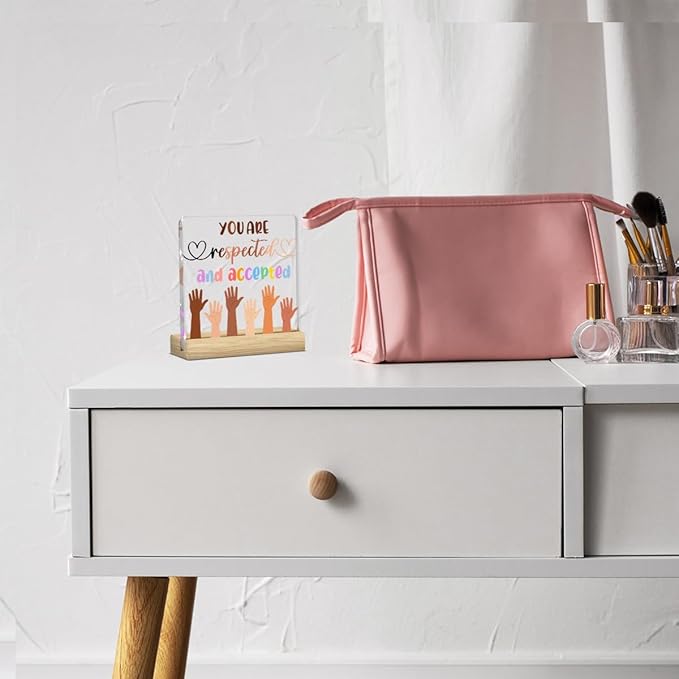 Therapy Counseling Office Decor, Counselor Office Must Haves, School Counselor Gifts, Gifts for Women Psychologist School Counselor, Acrylic Sign with Wooden Stand for Halloween Christmas Gift