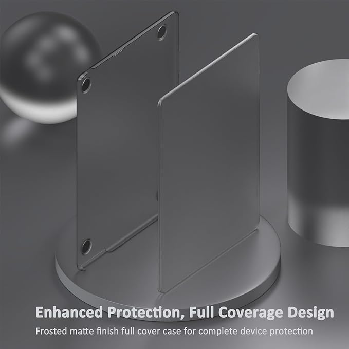 KEROM Space Grey Case for MacBook Air 13 inch 2025-2022 M4 M3 M2 A3240 A3113 A2681, MacBook Air M3 13 inch Case, Frosted Matte Plastic Hard Shell & Keyboard Cover for Mac Air 13.6'', Space Gray Clear