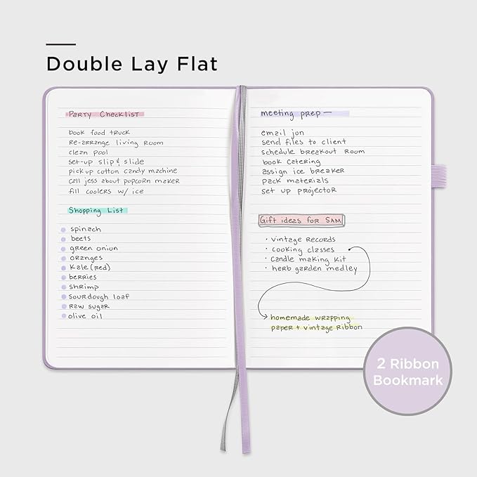 &And Per Se Lined Journal Notebook, 160 Pages, A5 5.7 x 8 inches College Ruled Thick Paper Notebook Journals for Writing, Hardcover Notebooks for Women Men Office School (1 Pack, Lavender)