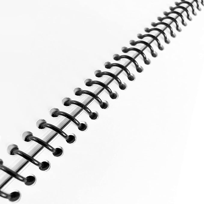 TOTiyea 100 Pack Plastic Spiral Binding Coils,16mm(5/8") Binding Spirals,140 Sheet Capacity,4:1 Pitch, Black