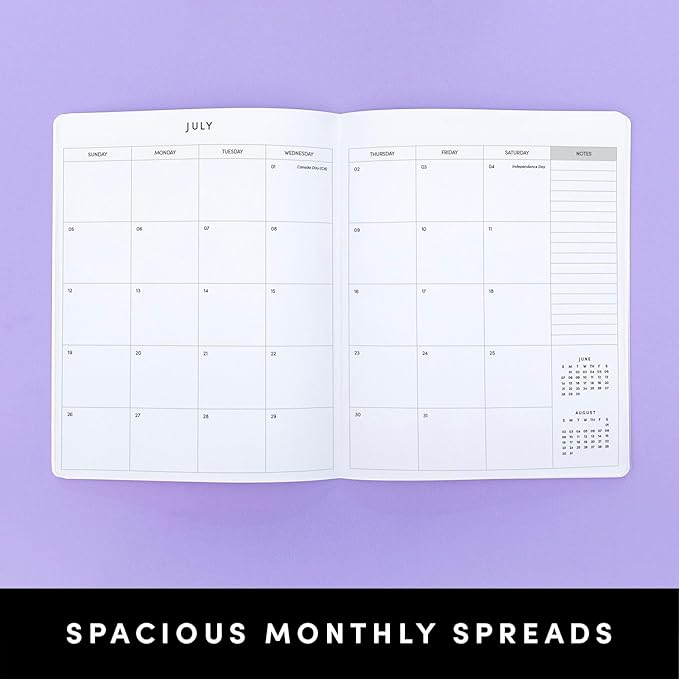 PAPERAGE 2026 Monthly Planner, 12 Months (January 2026 - December 2026), 8 in x 10 in, 2026 Planner with Large Monthly Spreads & Calendar Views, Note Pages, To Do Lists & Trackers, – Floral Daze