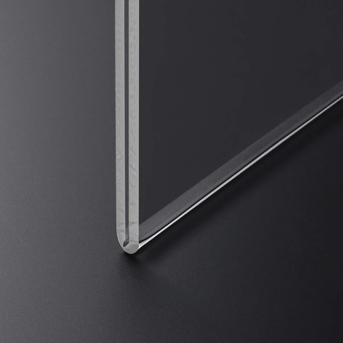 HIIMIEI Acrylic Wall Mount Sign Holder 8.5 x 11 Inches Horizontal 6 Pack, Clear Paper Document Holder, Wall Mount Ad Frame with 3m Tape Adhesives & Screws