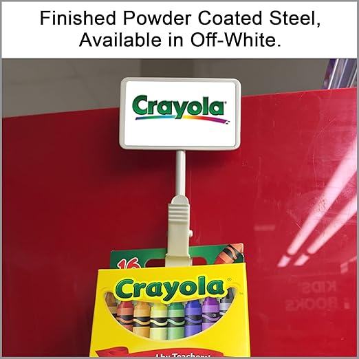 Metal Merchandising Strip 6 Stations MS-16, Pack of 1 | Clip Strip Powder Coated Steel Wand Retailer Strip | 17" Long