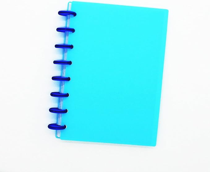 100pcs Discbound Notebook Discs DIY Planner Accessories fits for Tul,Levenger,Arc,Happy Planner,Talia(Transparent Blue,1.1inch/28mm)