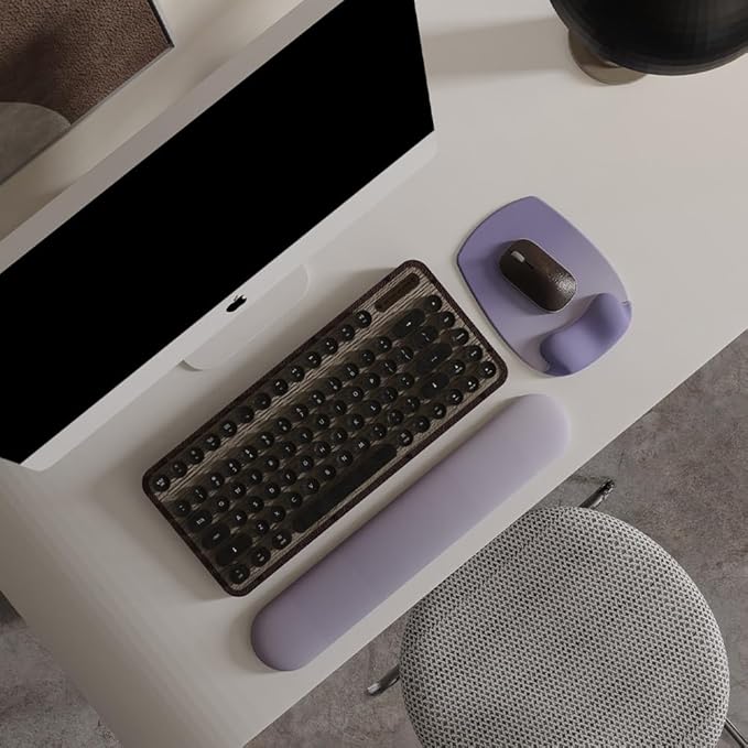 ErgoFlow Gel Wrist Rest Mouse Pad - Ergonomic Cushion for Desk, Cute Aesthetic Computer Decor for Women; Small Mousepad Mat&Laptop Pads - Office, Home Support&Ergo Accessories Supplies(06Purple Ombre)