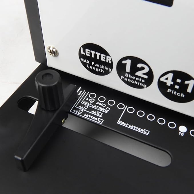 RAYSON P13 Manual Coil Binding Machine | Adjustable Side Margin | 12 Sheet Punch Capacity | Binds Up to 440 Sheets | Heavy-Duty Coil Crimping Pliers Included