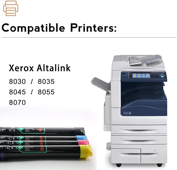 LEDES C8030 Toner Cartridge Replacement for Xerox Altalink C8030 C8035 C8045 C8055 C8070 006R01697 006R01698 006R01699 006R01700, 26,000 Extra High Capacity Toner Cartridge (4 Packs, BCMY)