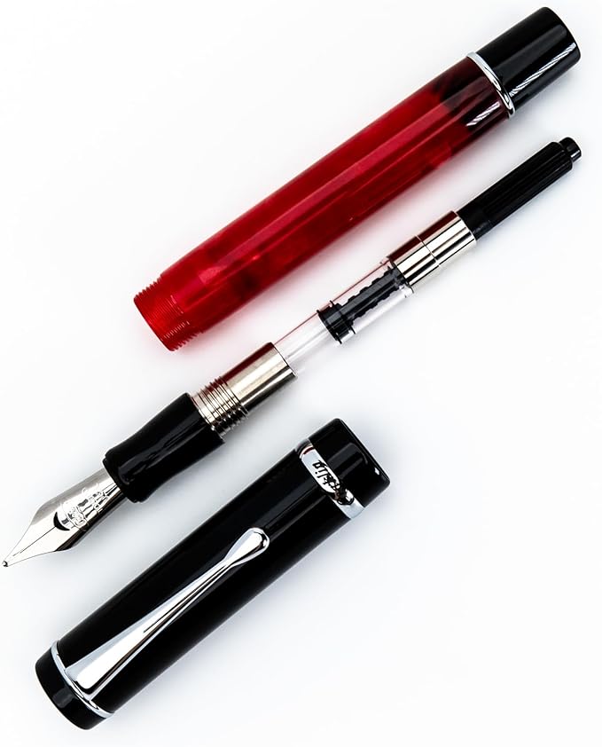 Conklin Duragraph Fountain Pen Red Nights - Fine Nib, Luxury Writing Instrument with Bold Red Finish
