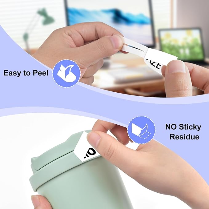 2 Pack 6mm 0.23'' FX211 Laminated Tape Compatible for Ptouch TZ TZe Flexible ID Cable Wires Labels Black on White 1/4" for PTD200 D210 D400 D600 PTH100 H110 PTP300BT PTP700 PTP710BT