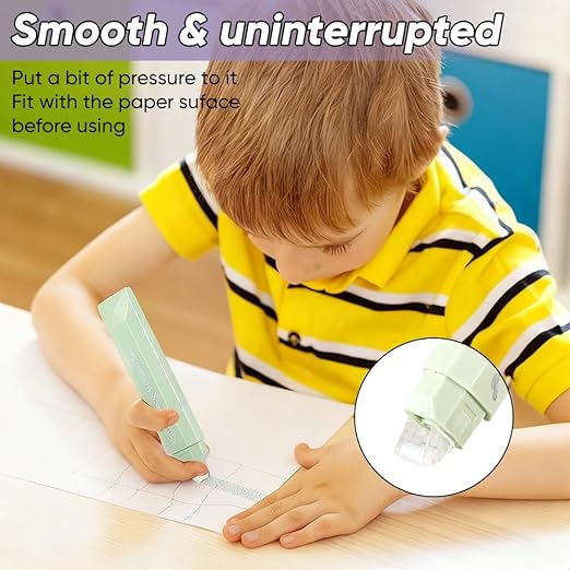 4-Pack Strong Double Sided Tape Roller, 0.23in x 16.4ft Adhesive Tape Glue for Gift Wrapping, Junk Journals, Paper Crafts, Essential Scrapbooking Supplies, Photo Mounting, School Office (Purple)