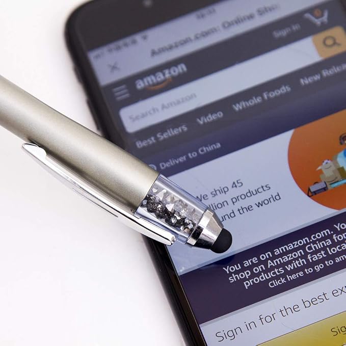 NC Ballpoint Pens 2 in 1 Stylus Pens Medium 1.0mm Point Black Ink with Stylus Tips for iPads (10 packs)