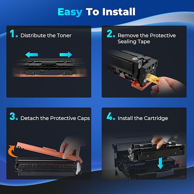 206X Toner Cartridges 4 Pack Replacement for MFP M283fdw M283cdw for HP 206X HP206X 206A 206 HP206A Toner Work for Color Laser Jet Pro MFP M283fdw M255dw M283cdw M283fdn M282nw M255nw Printer Ink 206X