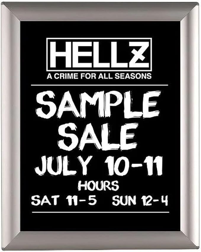 M&T Displays Silver 8.5x11 Poster Frame 1 inch Aluminum Profile Front Loading Wall Mounting Opti Snap Frame Display for Picture, Document or Certificate with Mitred Corner (3 Pack)