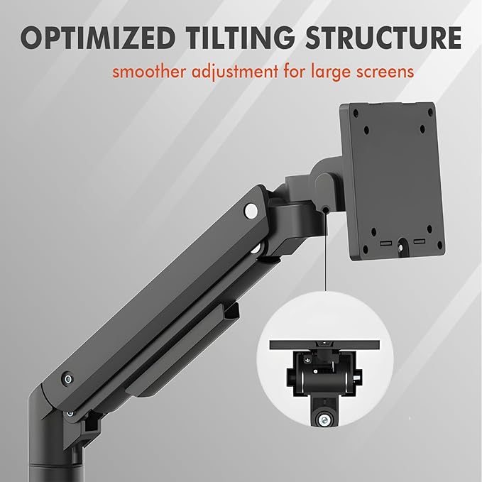 Dual Monitor Arm for 17-49 Inch Ultrawide Screens – Heavy Duty Monitor Arm Desk Mount – VESA Mount with Clamp and Grommet Base – Holds Up to 44 lbs. Each