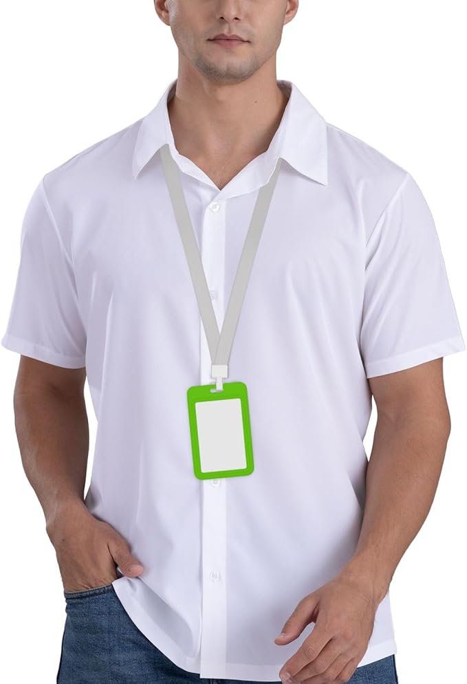 Custom Id Badge Holder Customizable Personalized Id Card with Photo Logo for Employee Work Office Staff Name Tag