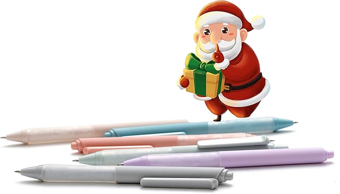 Linbsunne Ballpoint Pens Medium Point 1mm Black Pen with Super Soft Grip Ball Point Pen for Men Women Retractable Pens (12-pack)