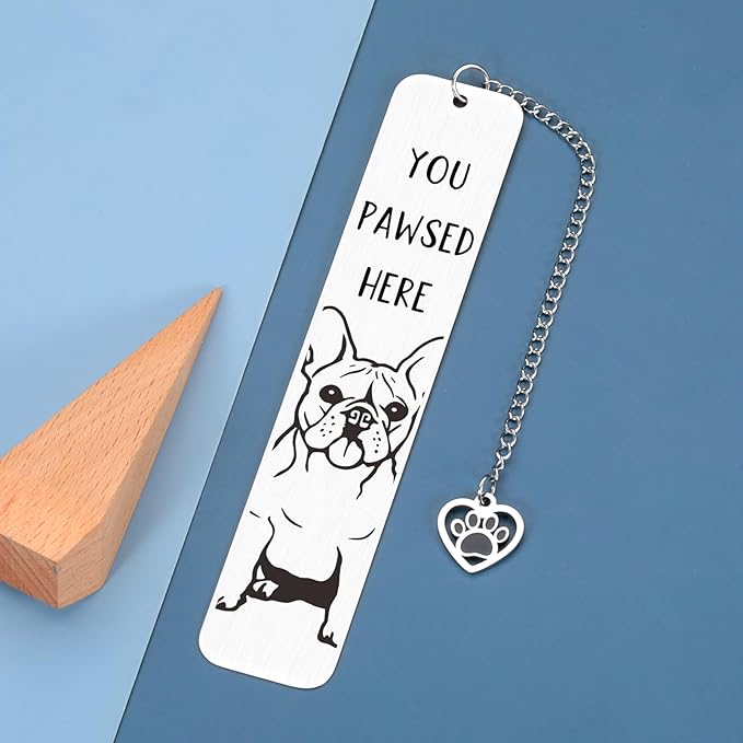 French Bulldog Gifts for Women Dog Lovers, Dog Lovers Gifts for Women, Dog Mom Gifts for Women, Cute Dog Bookmarks Book Club Gifts for Readers Book Lovers Women Men, Book Marks for Reading Women Men