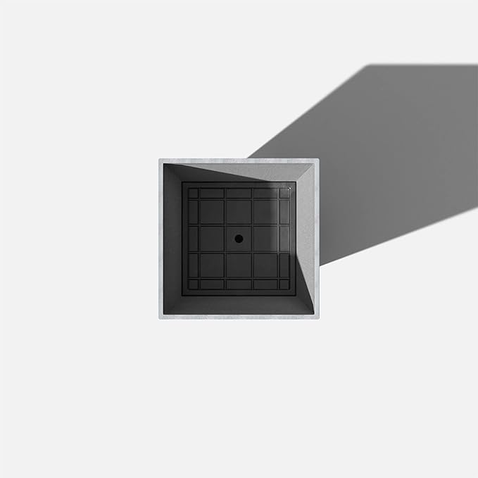 Veradek V-Resin Indoor/Outdoor Taper Planter (Gray, 26 inch - 2 Pack with 2 Saucer Trays)