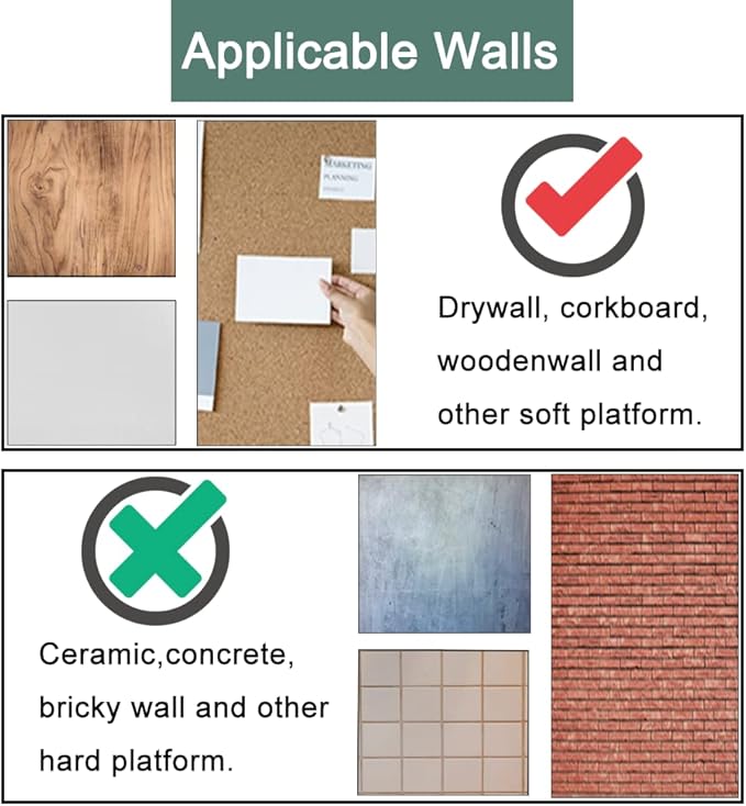 30 PCS Picture Hangers Hooks for Drywall, Gold Push Pins Double Headed Nails Thumbtacks for Wall Hangings Picture, Decorative Small Pins for Cork Board Home Office Photo Decorations