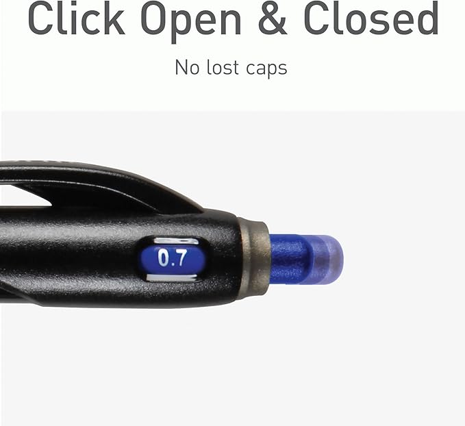 Pentonic BR-T Retractable Ballpoint Pens, 18 Count, Blue Ink, 0.7 mm Fine Point, Smooth Writing For Journaling, Office & School (PEN12125)