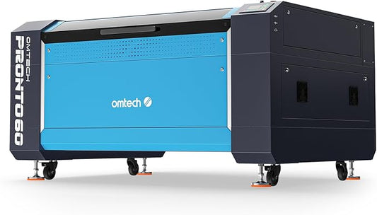 OMTech Pronto 130W CO2 Laser Engraver & Cutter – 51"x35" Workspace, 1,000mm/s Speed, Autofocus, 2-Way Pass, Air Assist, for Wood, Acrylic & More