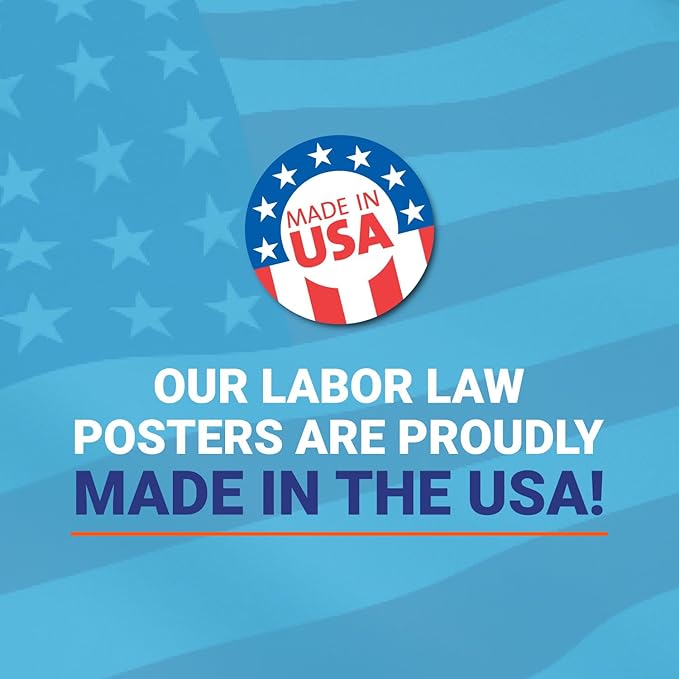 2025 California State and Federal Labor Law Poster - English - OSHA Workplace Compliant - All-in-One Mandatory Regulations Required Compliance Posting16" x 40" Laminated (English)