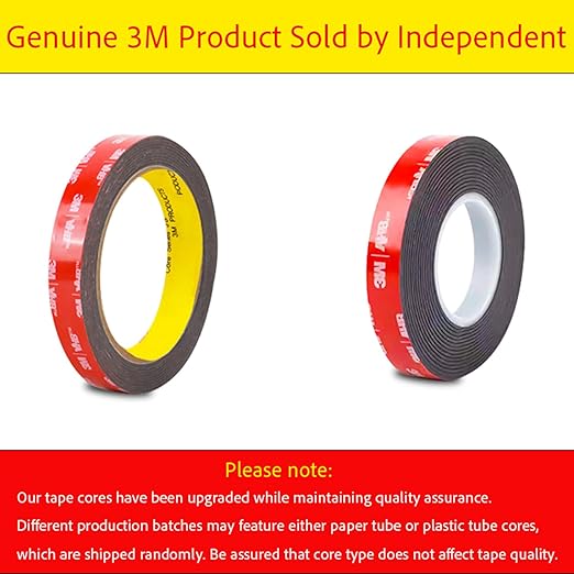 Double Sided Tape Heavy Duty, Waterproof Mounting Foam Tape, 16.5ft Length, 0.78in Width, High Temperature Resistant Adhesive Tape for Car, LED Strip Light, Office Decor, Made of 3M VHB Tape.