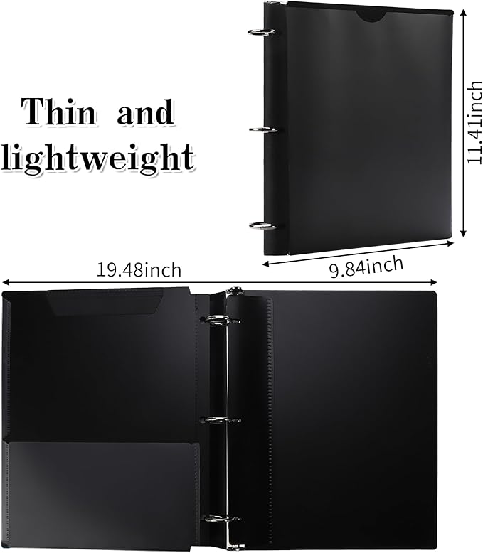 360° Pivotable 3 Ring Binder, Upgraded Foldable Binders 1 inch 6 Pack, Thin Small Three Ring Binder Fits 8.5" x 11", for Home, School and Office Binders Supplies - 6 Assorted Color