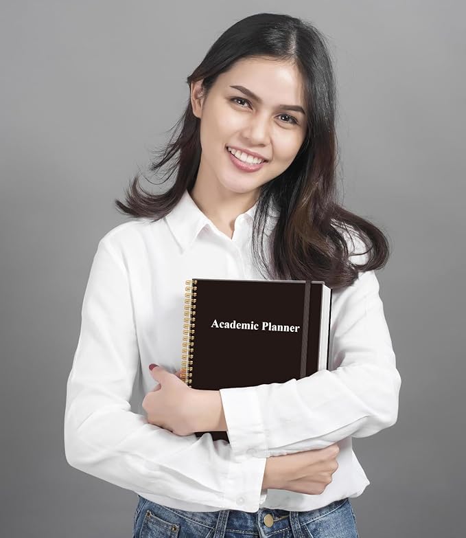 Academic Planner for 2026 or Anytime - 8.5" x 11" Undated Weekly Student Planner For Homeschool, High School, College & Nursing Students, 200 Pages, Black