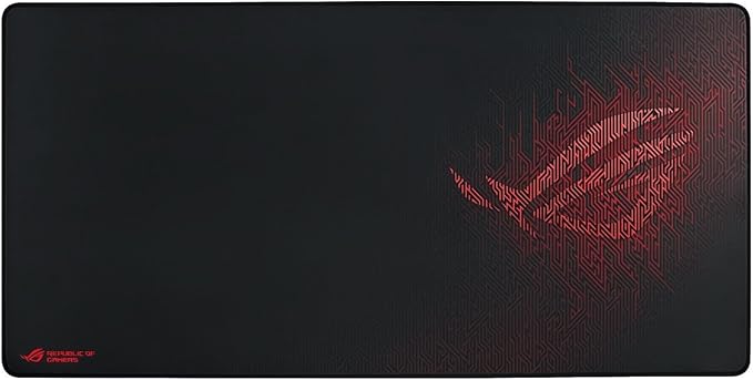 ASUS ROG Sheath BLK LTD Gaming Mouse Pad – 35.4” x 17.3", Extra-Large Surface, Black, Ultra-Smooth for Precise Mouse Control, Anti-Fray Stitched Edges, Non-Slip Base