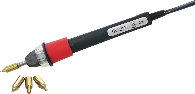 KINGTOOL Hot Foil Embossing Stamping Pen with 6 Rolls Hot Foil Papers, USB Powered (with 4 Nibs) (Black)