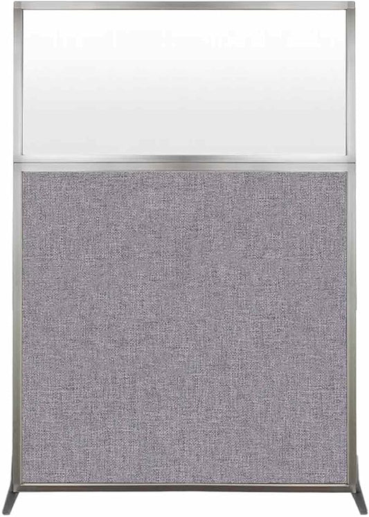 Versare Hush Screen Portable Room Divider | Workstation Wall Divider | Freestanding Privacy Hush Panels | Frosted Windows | Fabric Office Divider Screen | Great for Room Separation