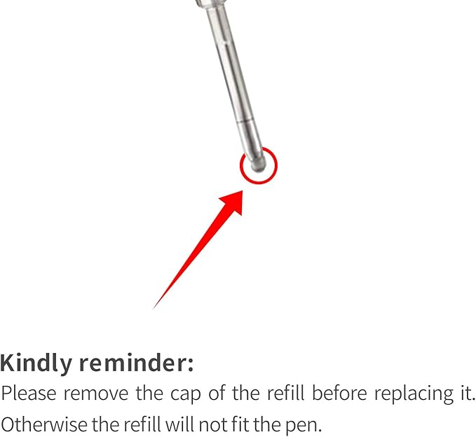 Red Ink Refills (10pcs), Replaceable Pens Refills, 1mm Medium Tip - Red