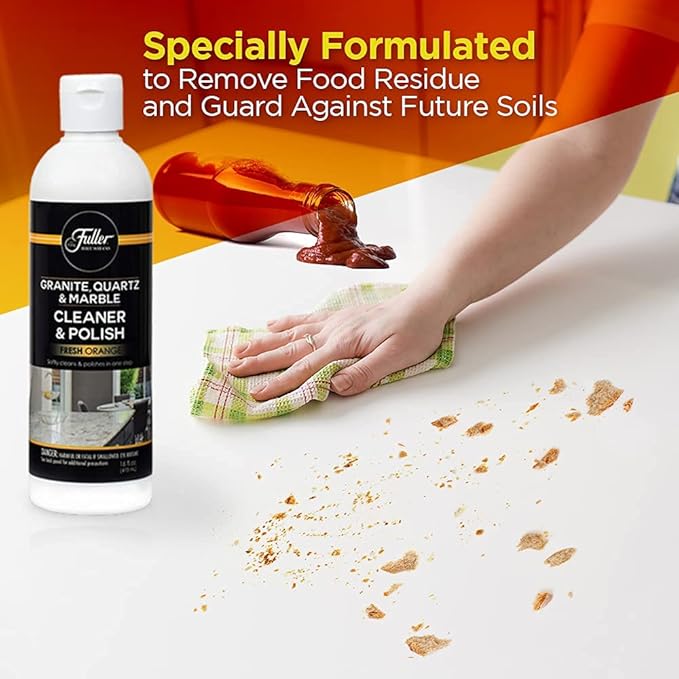 Fuller Brush Countertop Cleaner & Polish - Multi Surface Cleaner - Cleans, Polishes and Protects Granite Quartz Marble Glass Laminates Metal and Other Surfaces Refreshing Orange Scent Removes Odor (6 Pack)