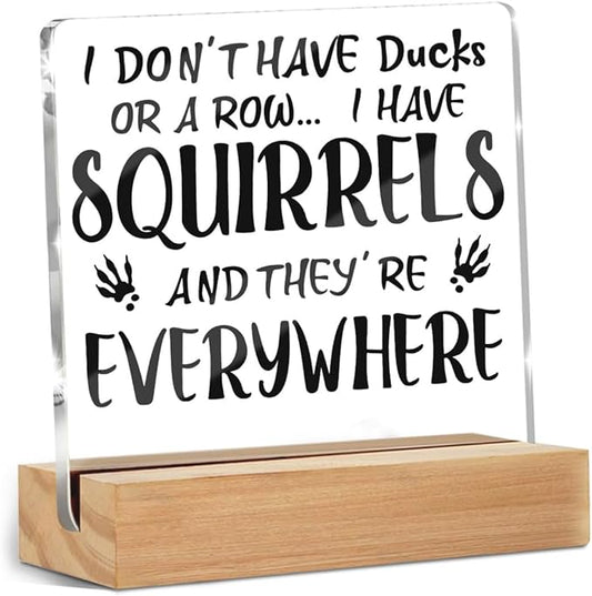 Funny Office Desk Decor Clear Acrylic Sign 4x4 Inch, Humorous Decorative Desk Accessories for Office Table Shelf Desktop Cubicle Decor, Small Gifts for Women Men Coworkers