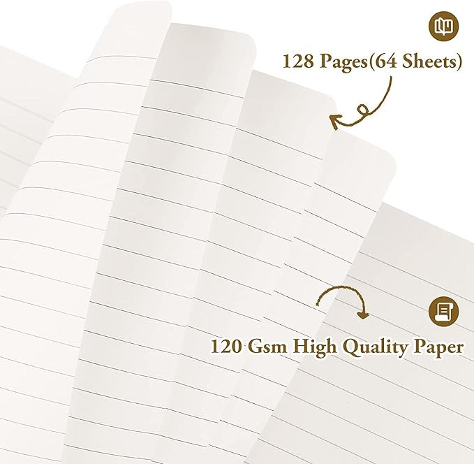 Huhuhero Notebooks Journal, Ruled Notebook, Premium Thick Paper Lined Journal, Black Hardcover Notebook for Office Home School Business Writing Note Taking Journaling, 5"×8.25" (5, Green)