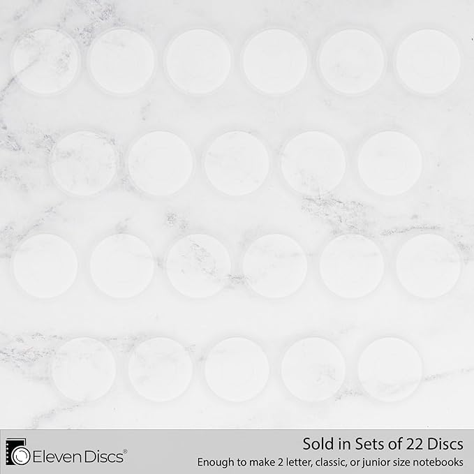 1½-Inch Transparent Discbound Expansion Discs for Custom Notebook and Planner for Circa - Exclusively Compatible, Not for Arc or TUL (Set of 22)