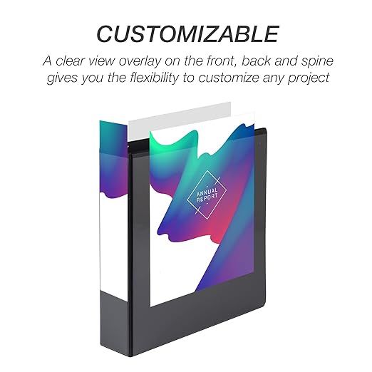 Samsill Economy 1.5 Inch 3 Ring Binder Bulk Pallet, Made in The USA, Round Ring Binder, Customizable Clear View Cover, Black, Pallet of 720 Binders in 60 Cartons